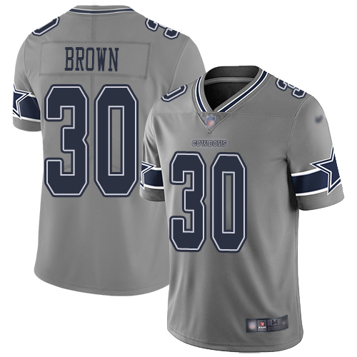 Men Dallas Cowboys Limited Gray Anthony Brown #30 Inverted Legend NFL Jersey->dallas cowboys->NFL Jersey